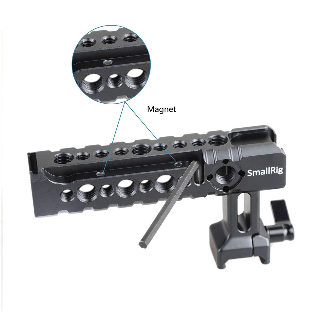 SmallRig Camera/Camcorder Action Stabilising NATO Handle showing magnet feature