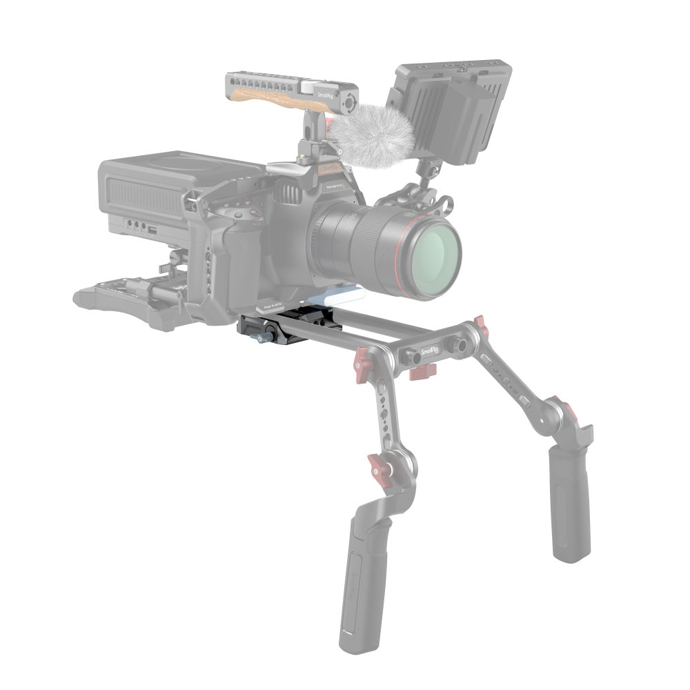 SmallRig Universal LWS Bottom Mount Plate with Dual 15mm Rod Clamp use on the camera setup