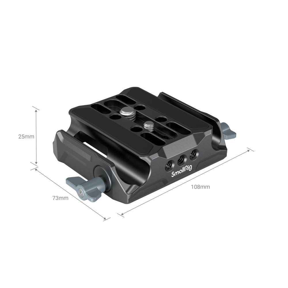 SmallRig Universal LWS Bottom Mount Plate with Dual 15mm Rod Clamp measurements