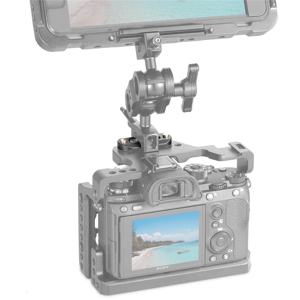 SmallRig Mini Quick Release NATO Rail (48mm) placement on camera rig
