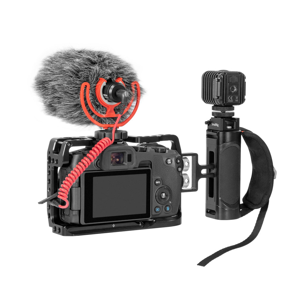 fully equipped SmallRig Mini Side Handle with Dual 1/4"-20 Screw Mount