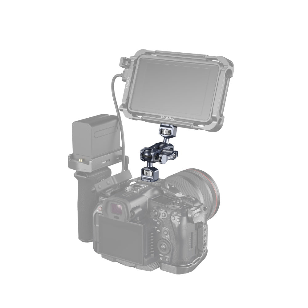 SmallRig Magic Arm with Dual Ball Heads (1/4"-20 Screws) attached to camera