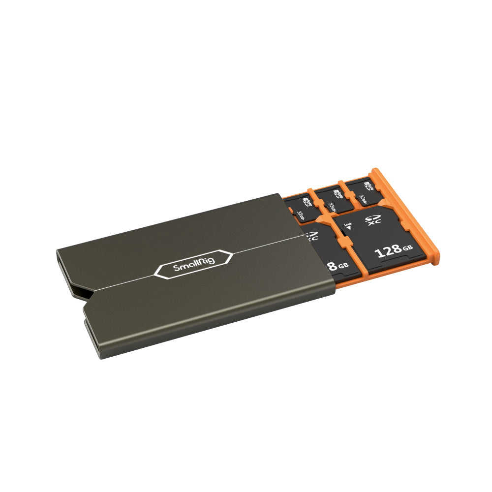 SmallRig 4107 Memory Card Case showing memory cards