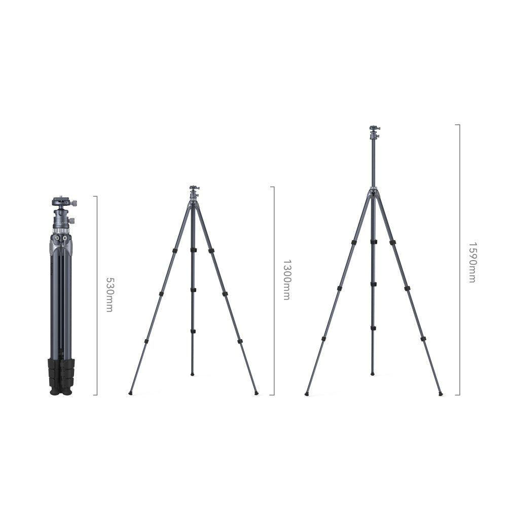 SmallRig Lightweight Travel Tripod AP measurements when used