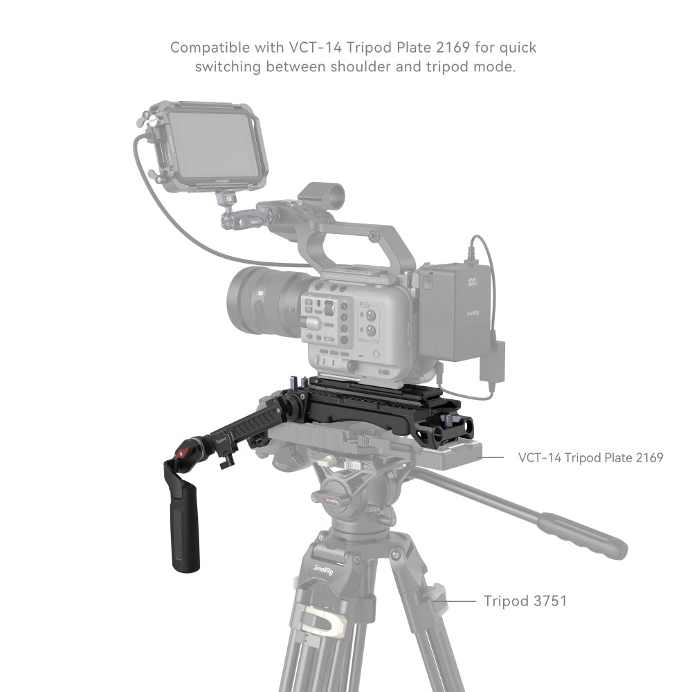 SmallRig Shoulder Rig Pro Kit compatible with VCT-14 tripod plate