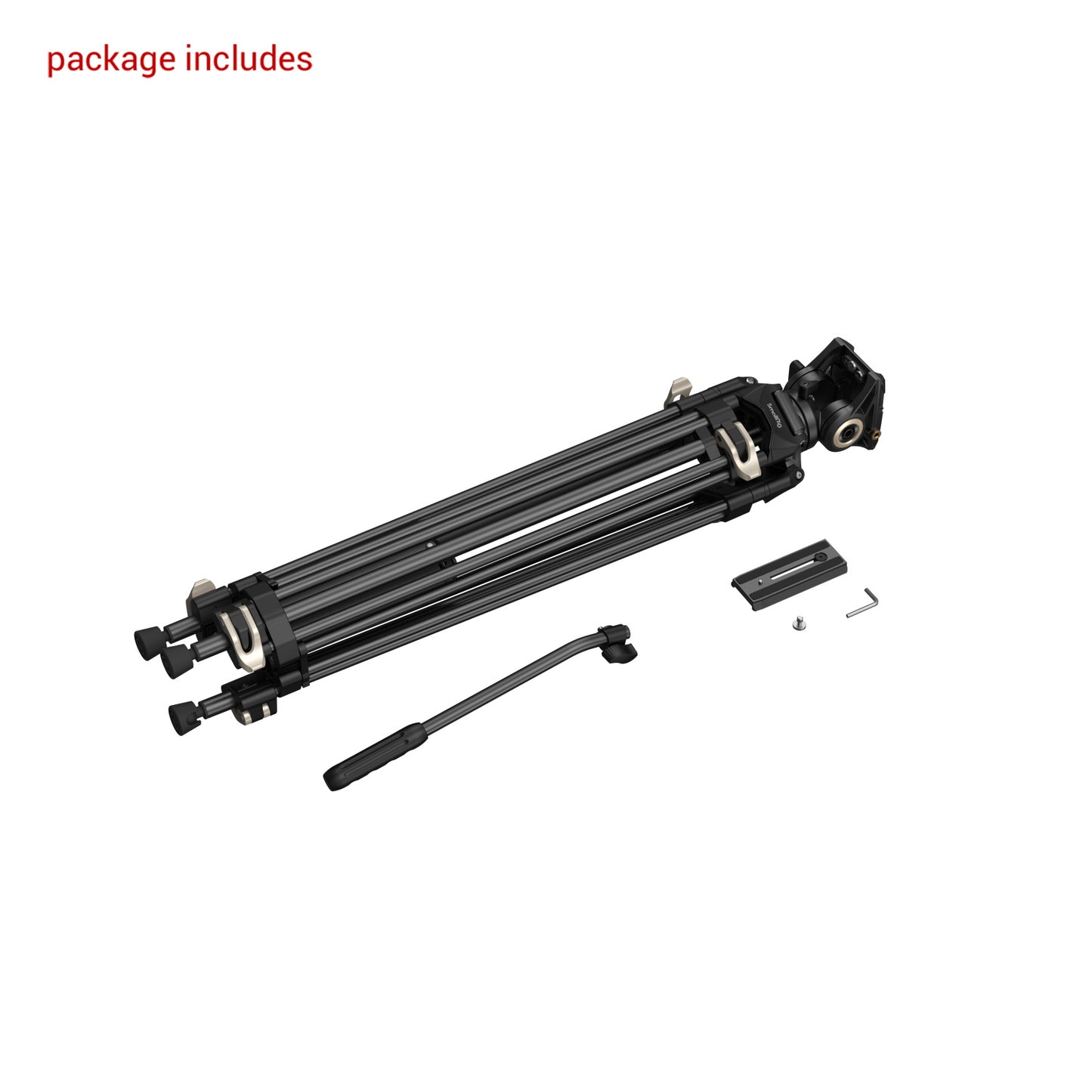 SmallRig Heavy-Duty Fluid Head Tripod AD-01 package inclusions