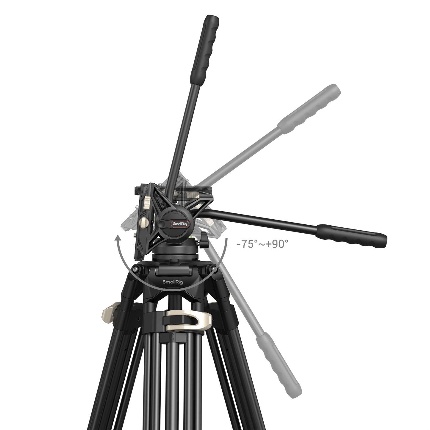 SmallRig Heavy-Duty Fluid Head Tripod AD-01 75-90 degree movements