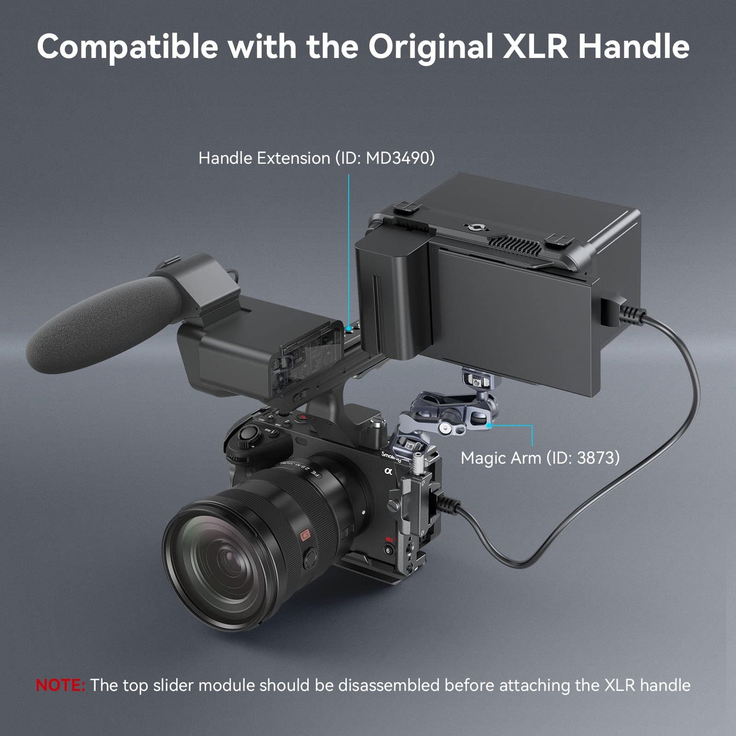 Sony FX30 / FX3 Cage compatible with original XLR handle