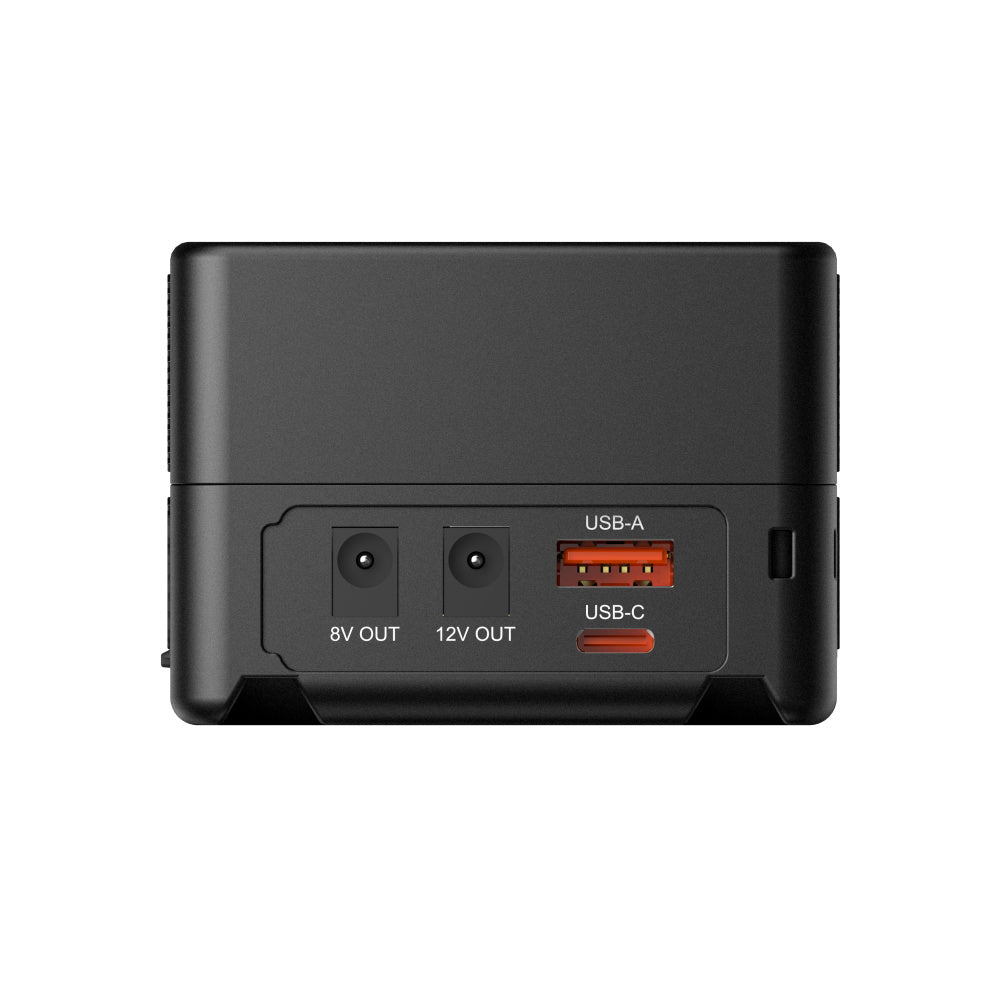 SmallRig VB99 mini V Mount Battery front view with cable inputs