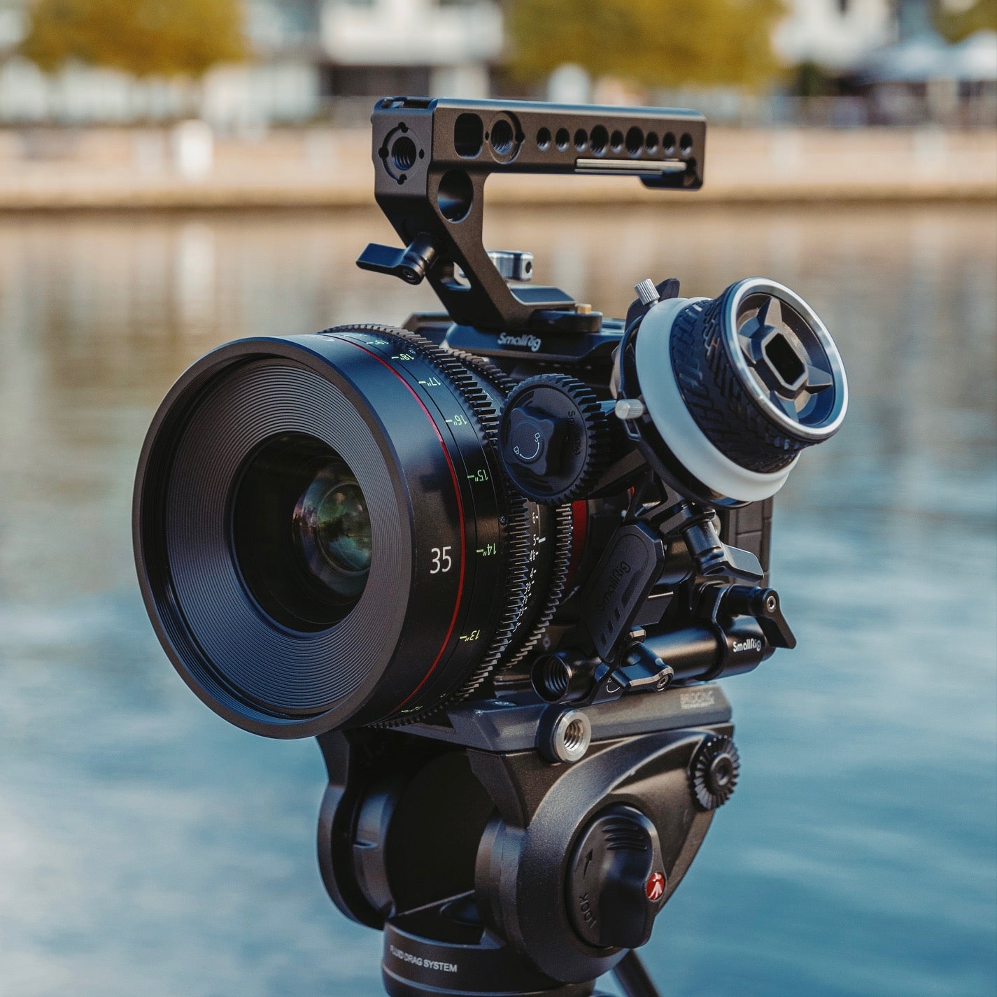 Image of a camera with a small rig follow focus wheel, serving as an image for the about section
