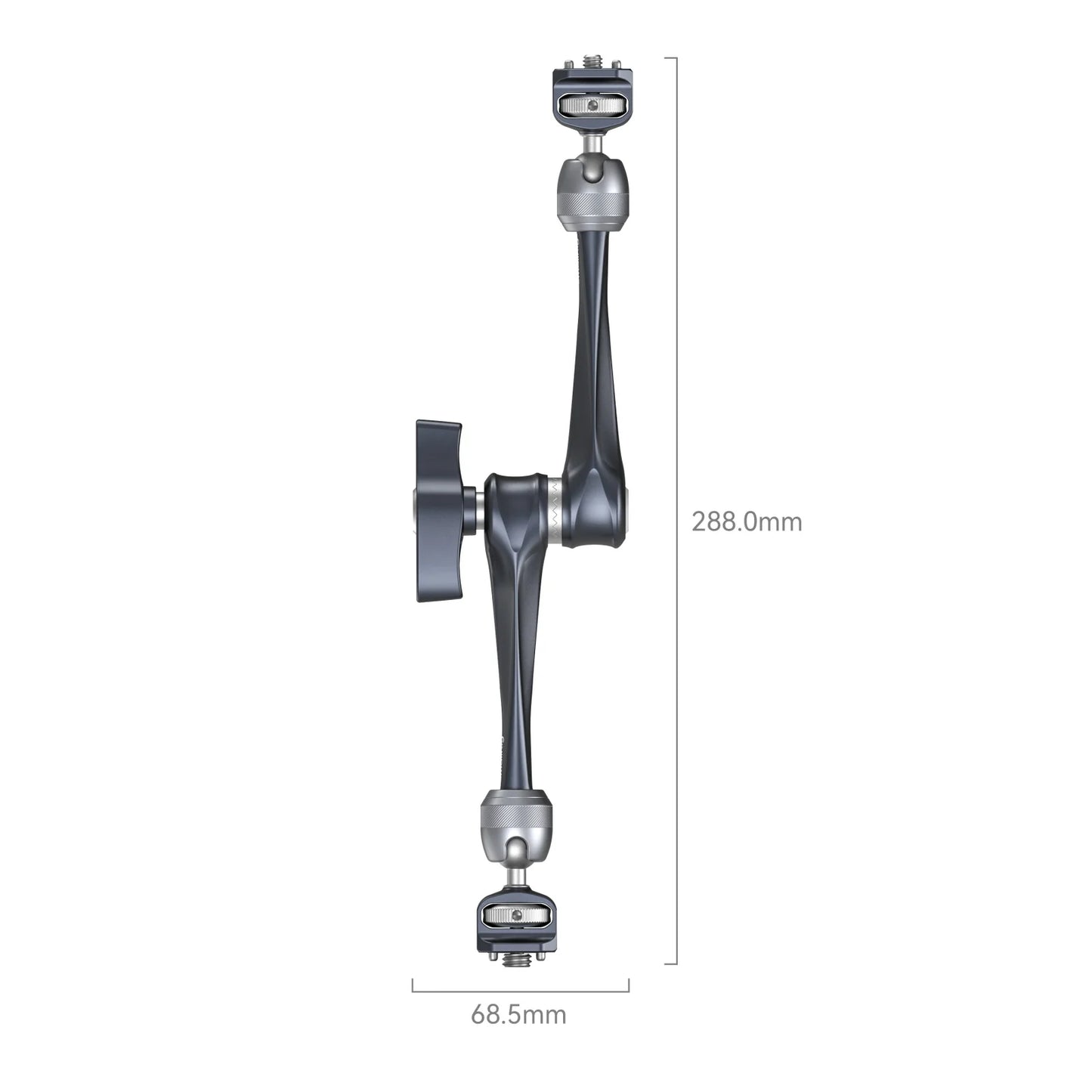 Side view of the Rosette Magic Arm fully extended, showing its full 11-inch length and dual-end rosettes.