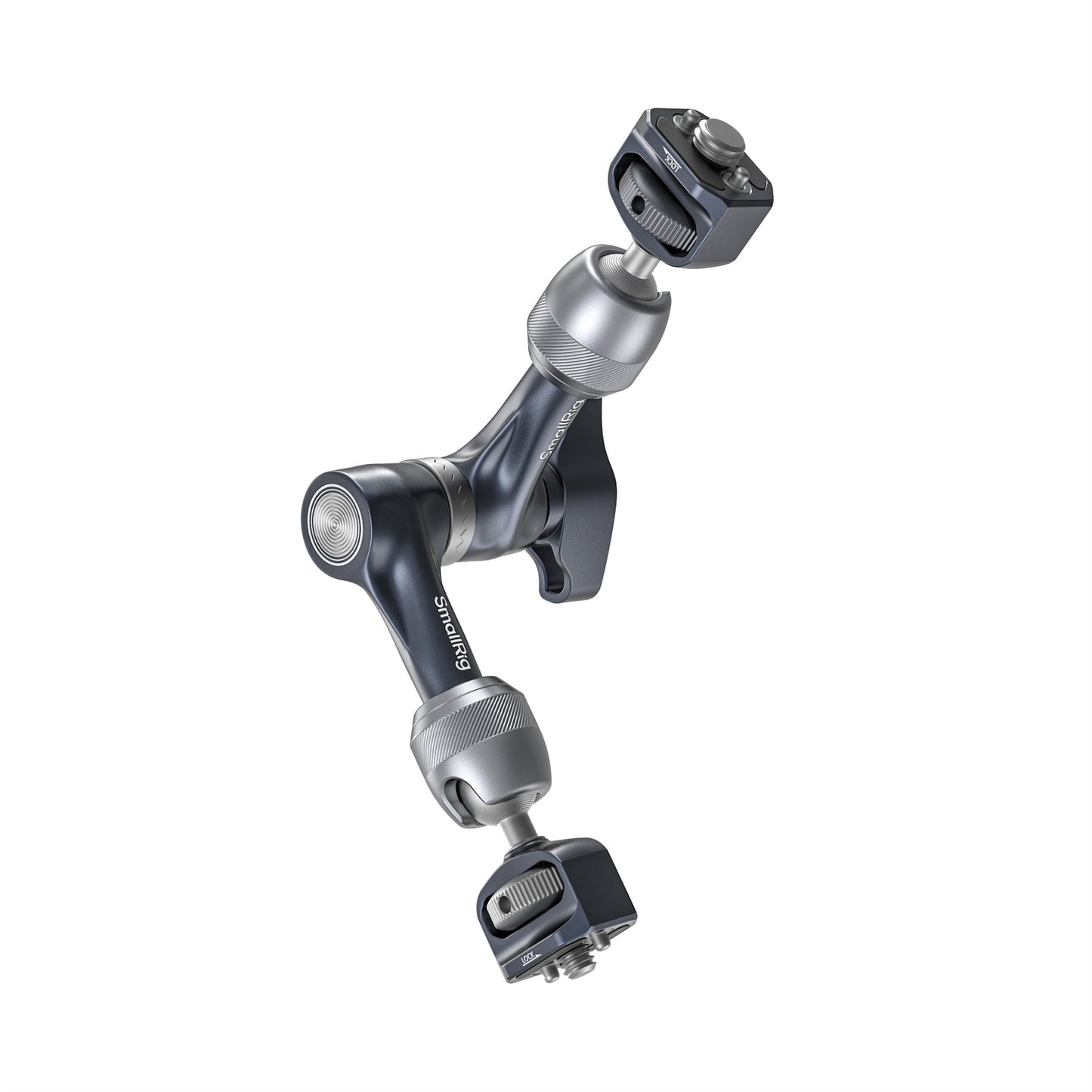 SmallRig Rosette Magic Arm 7-inch – angled product view highlighting dual ball head joints and adjustable locking knob.