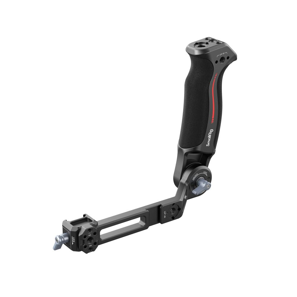 SmallRig Sling Handle 3028C for DJI RS Series shown isolated with ergonomic grip and adjustable mounting arm.