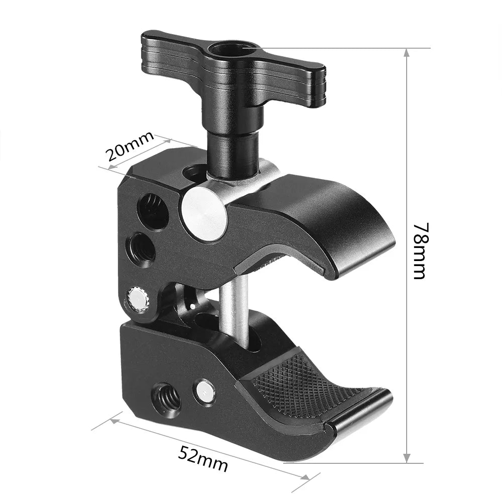 Super Clamp 2220 technical dimensions – height: 78mm, length: 52mm, knob height: 20mm