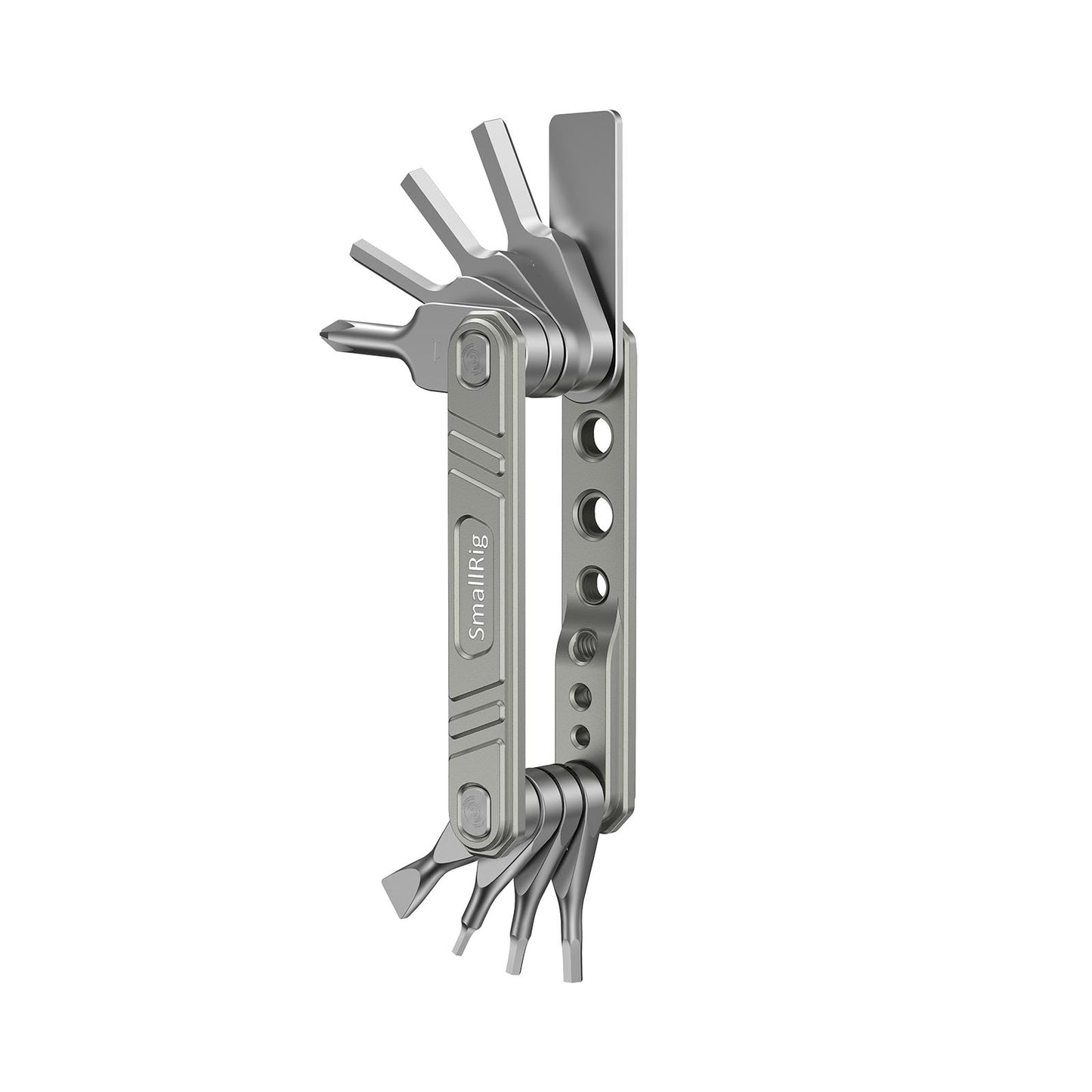SmallRig Universal 9-in-1 Folding Multi-Tool Kit shown with tools partially extended and ready for use.