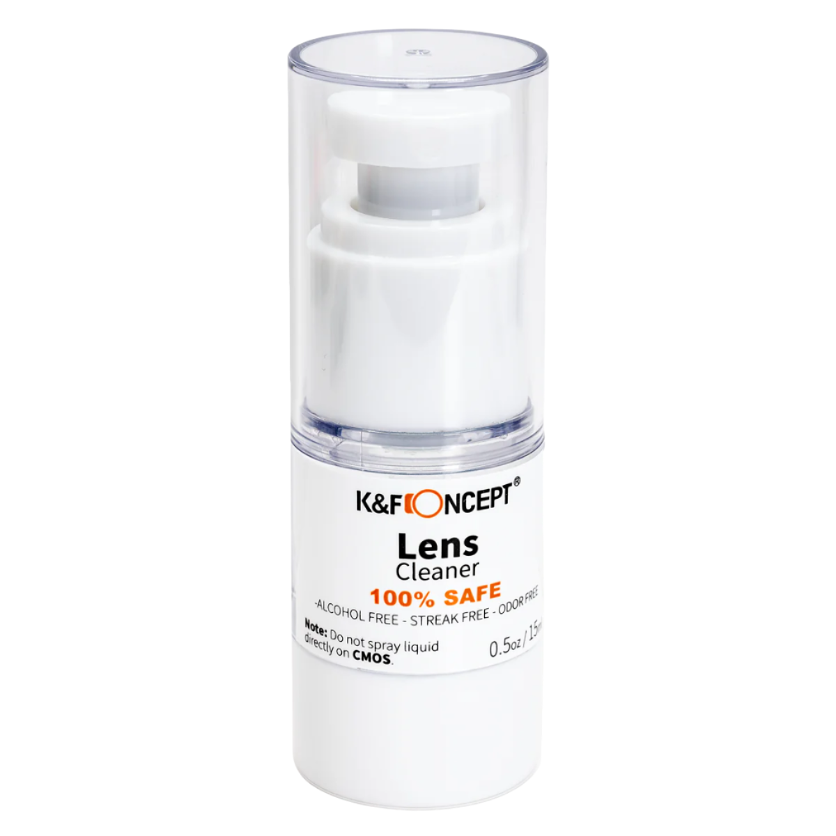 image of 100% safe K&F lens cleaner bottle