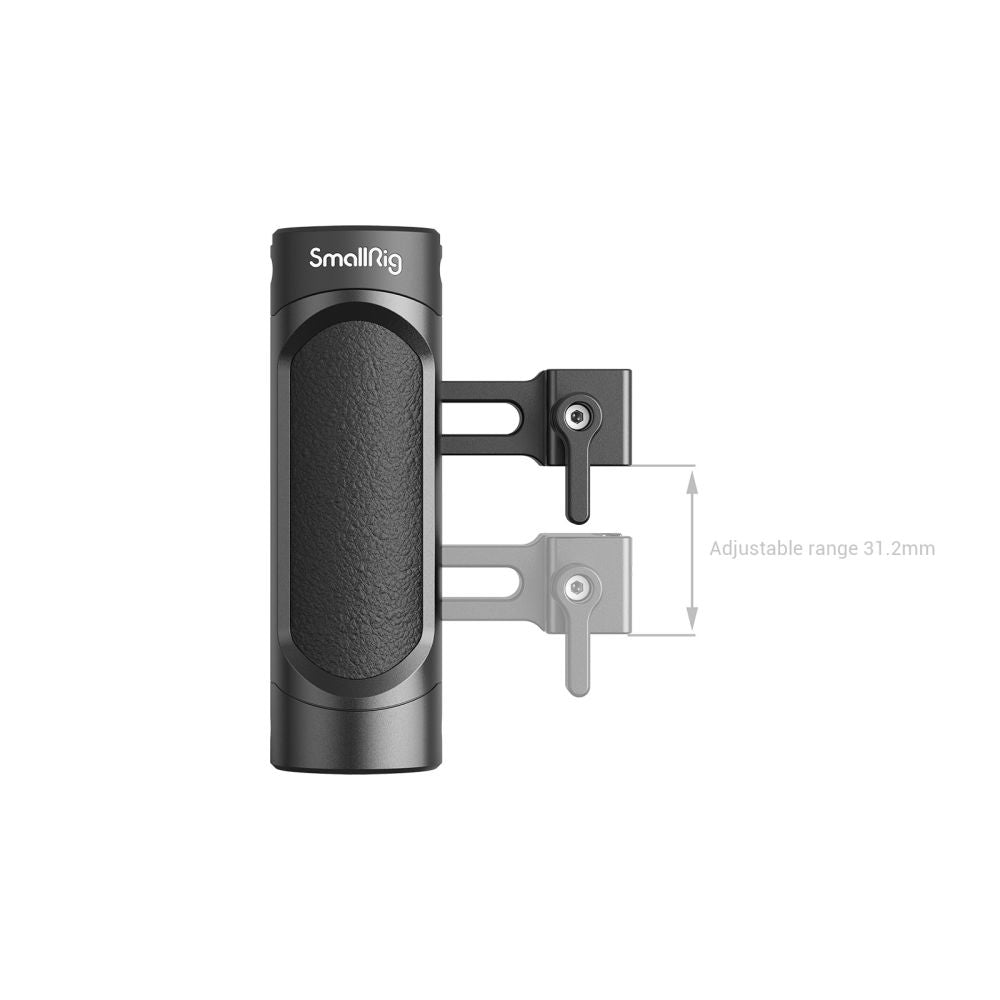 SmallRig Mini Side Handle with NATO Clamp Mount view of adjustable range