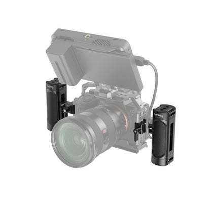 SmallRig Mini Side Handle with NATO Clamp Mount placement on camera