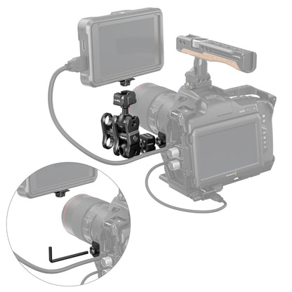 How to add SmallRig Drop-in HawkLock mini Magic Arm with Quick Release Ball Head to the camera