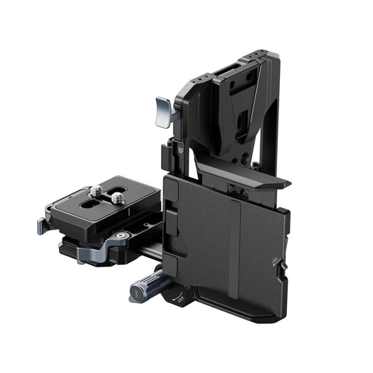 SmallRig V-Mount Battery Mount Plate Kit Pro – modular plate with adjustable locking mechanism and Arca-Swiss quick release.