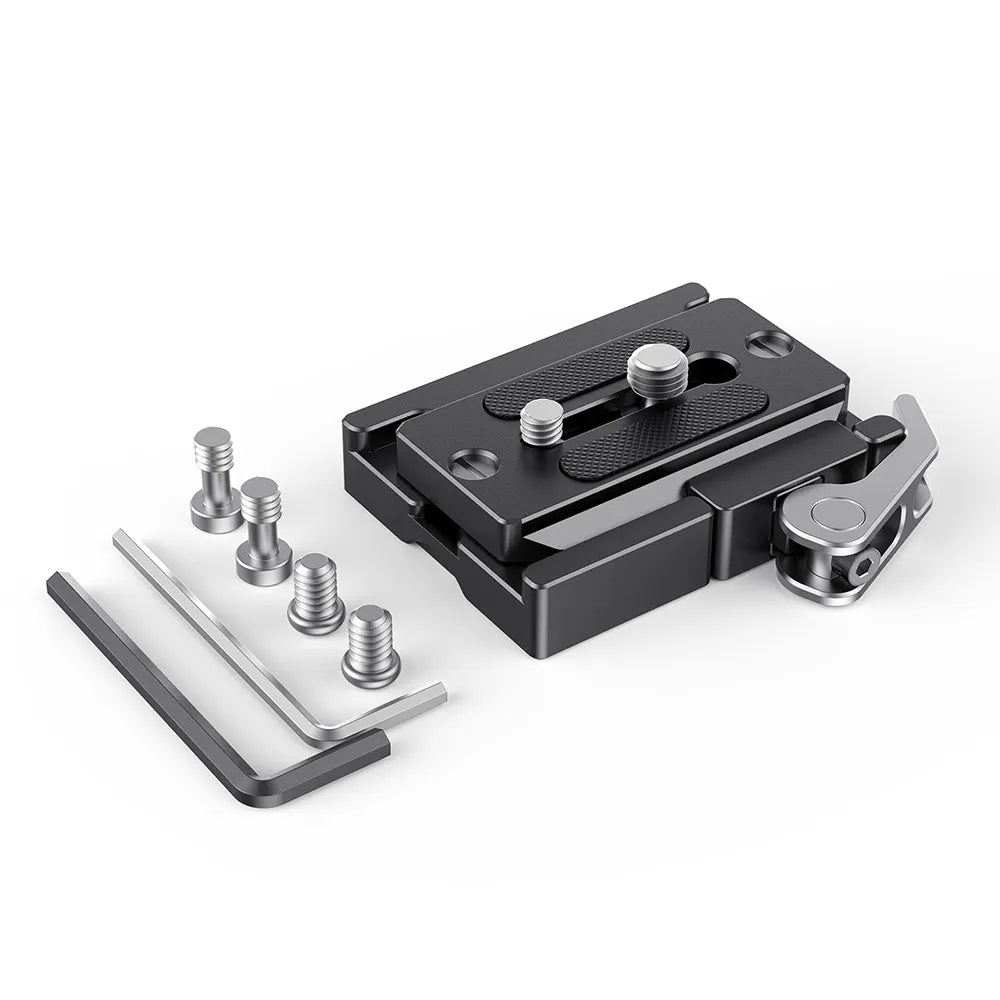 Clamp and plate kit with mounting screws and hex keys included.