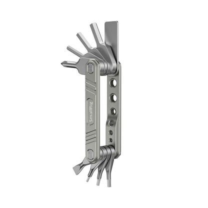SmallRig Universal 9-in-1 Folding Multi-Tool Kit shown with tools partially extended and ready for use.