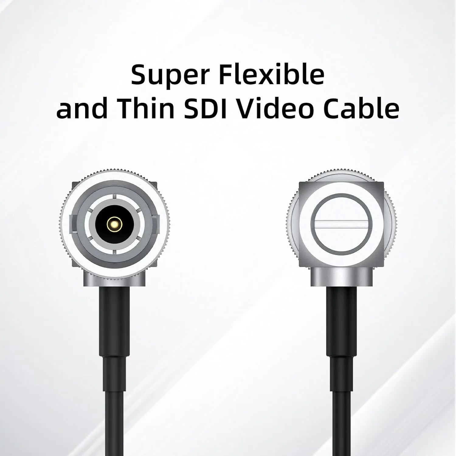 Accsoon super flexible thin SDI video cable connector detail