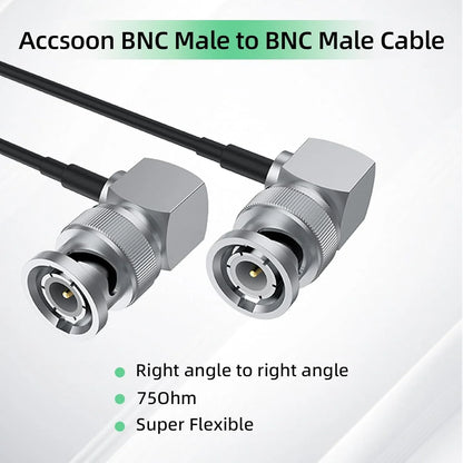 Accsoon BNC male to male SDI cable angled connector product image