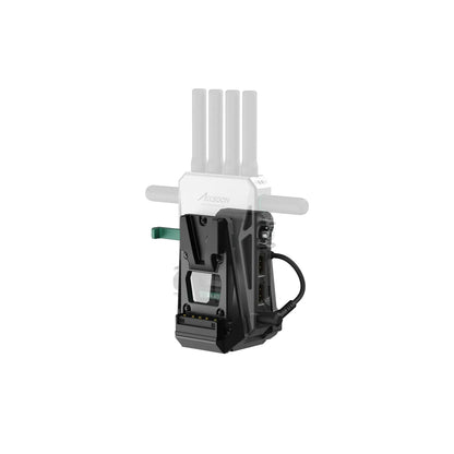 Accsoon V-Lock Adapter mounted on Accsoon CineView Master 4K wireless video transmitter
