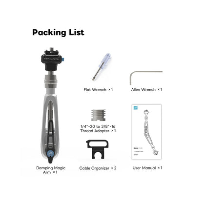 DIGITALFOTO IRON-311QD damping magic arm packing list and included accessories