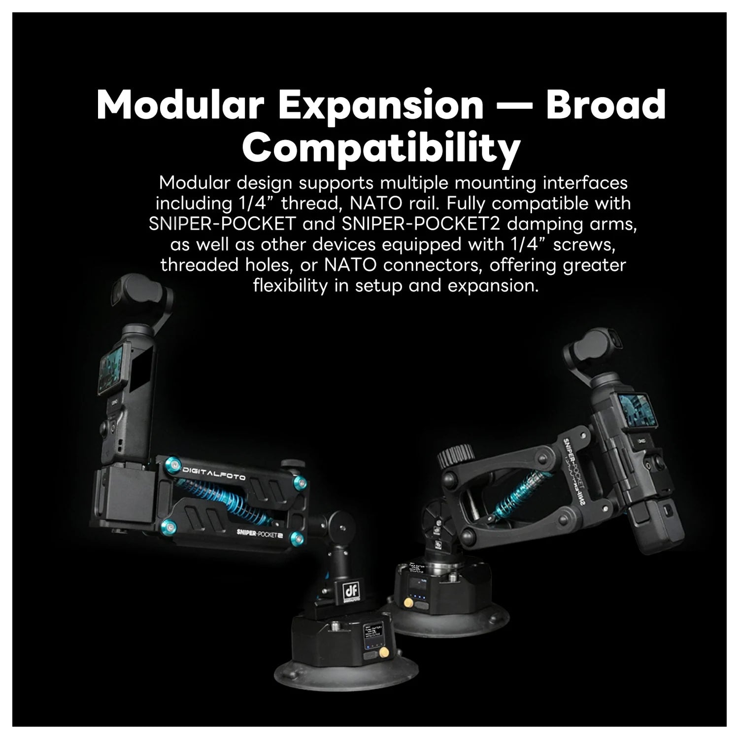 DigitalFoto SNIPER-EPUCK modular expansion compatibility with NATO rail and camera accessories