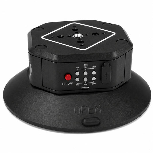 DigitalFoto SNIPER-EPUCK6 5.7 inch electric suction cup front angle with power button and pressure and battery indicators