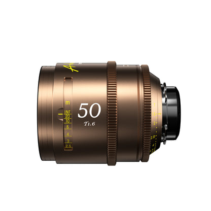 DZOFilm Arles Lustre 50mm FF/VV cine lens, PL mount, side view
