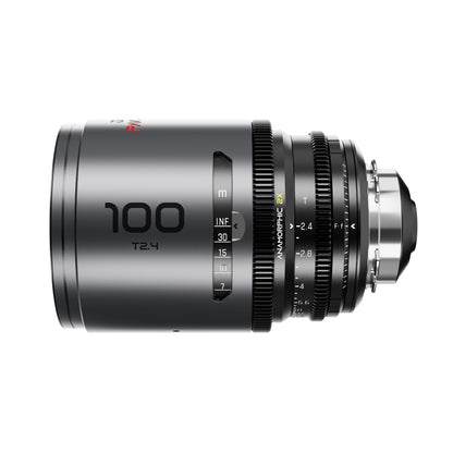 DZOFilm Pavo 2x anamorphic 100mm T2.4 cine lens, side view