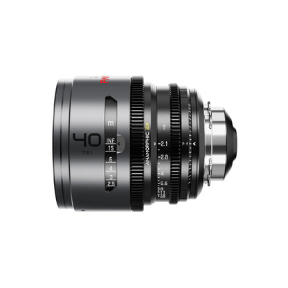 DZOFilm Pavo 2x anamorphic 40mm T2.1 cine lens, side view