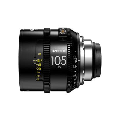 DZOFilm Vespid Prime II 105mm T1.9 FF cine lens, PL mount, side view