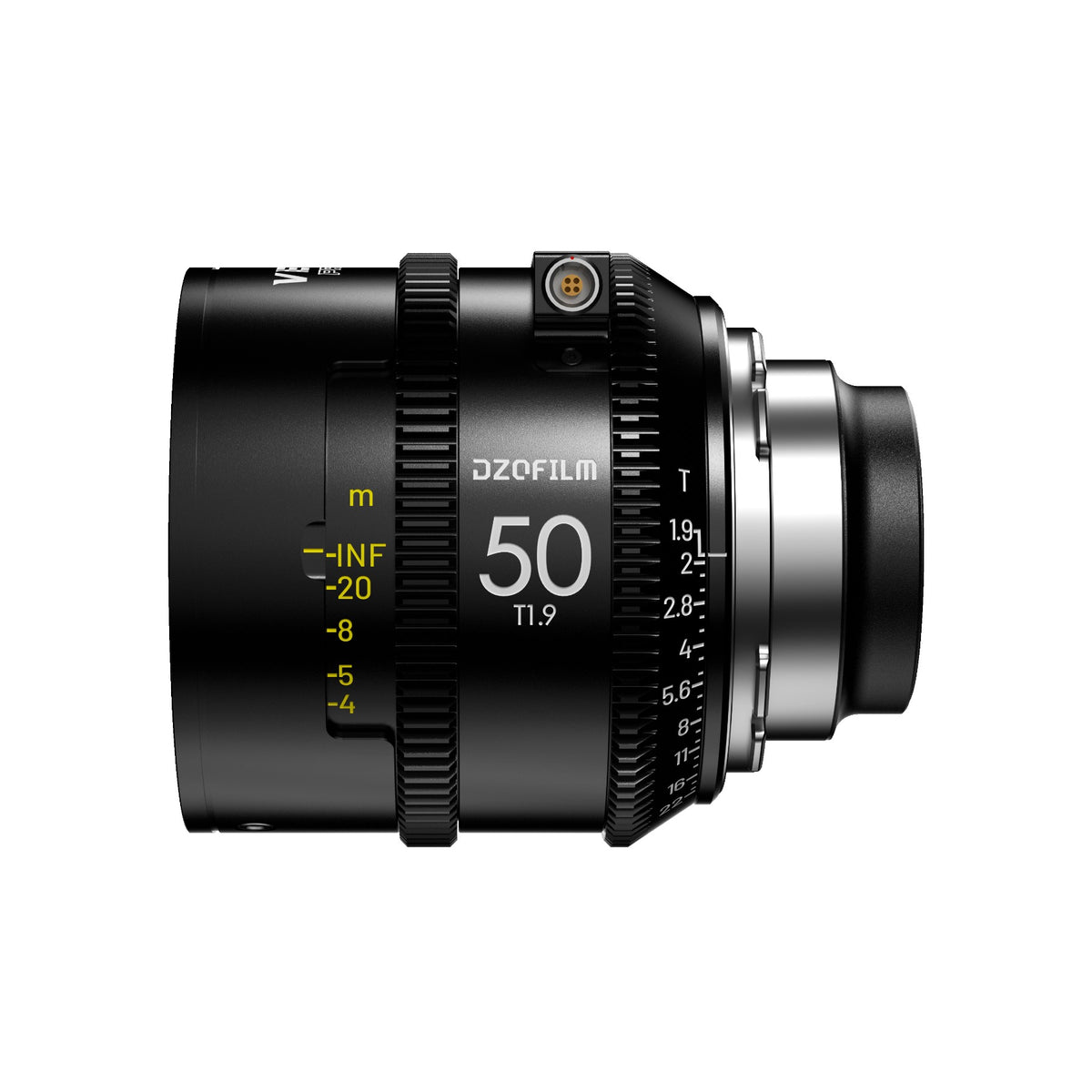 DZOFilm Vespid Prime II 50mm T1.9 FF cine lens, PL mount, side view