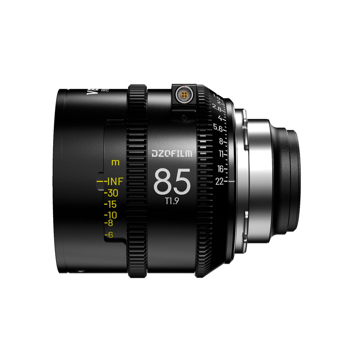 DZOFilm Vespid Prime II 85mm T1.9 FF cine lens, PL mount, side view