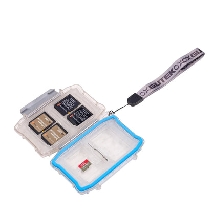 Gutek T-MCC-1 open memory card case holding SD and microSD cards