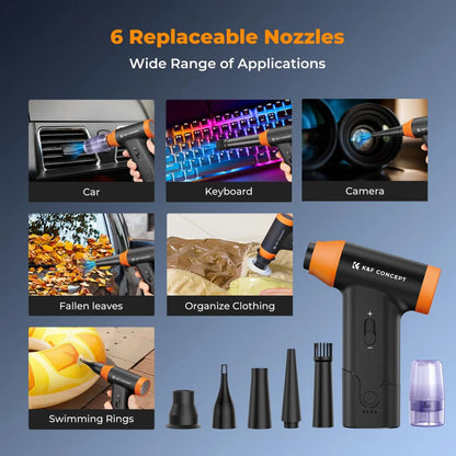 K&F Concept air duster applications for cameras, keyboards, vehicles and equipment