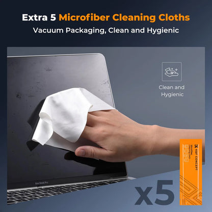 K&F Concept microfiber cleaning cloths included with electric air duster kit