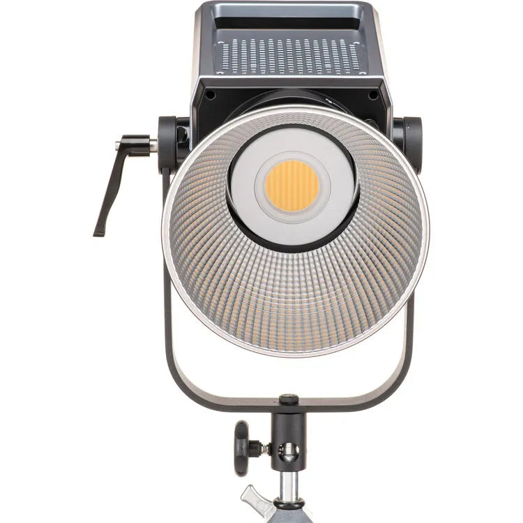 Nanlite FC-300B Bi-Color LED light front view showing COB LED and reflector.