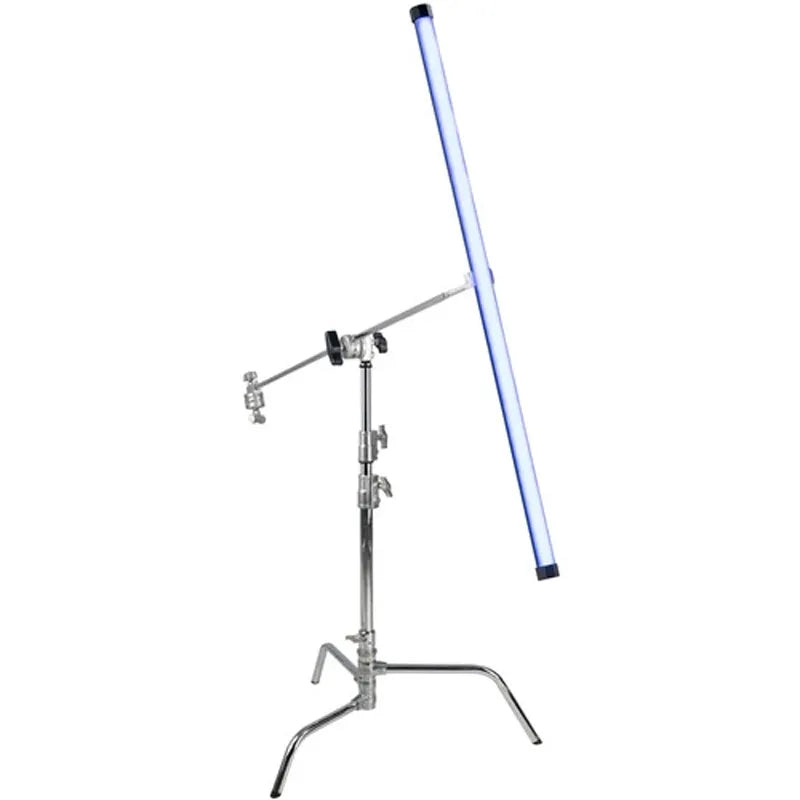 Nanlite PavoTube II 30X RGBWW LED Tube Light mounted on a C-stand using grip hardware