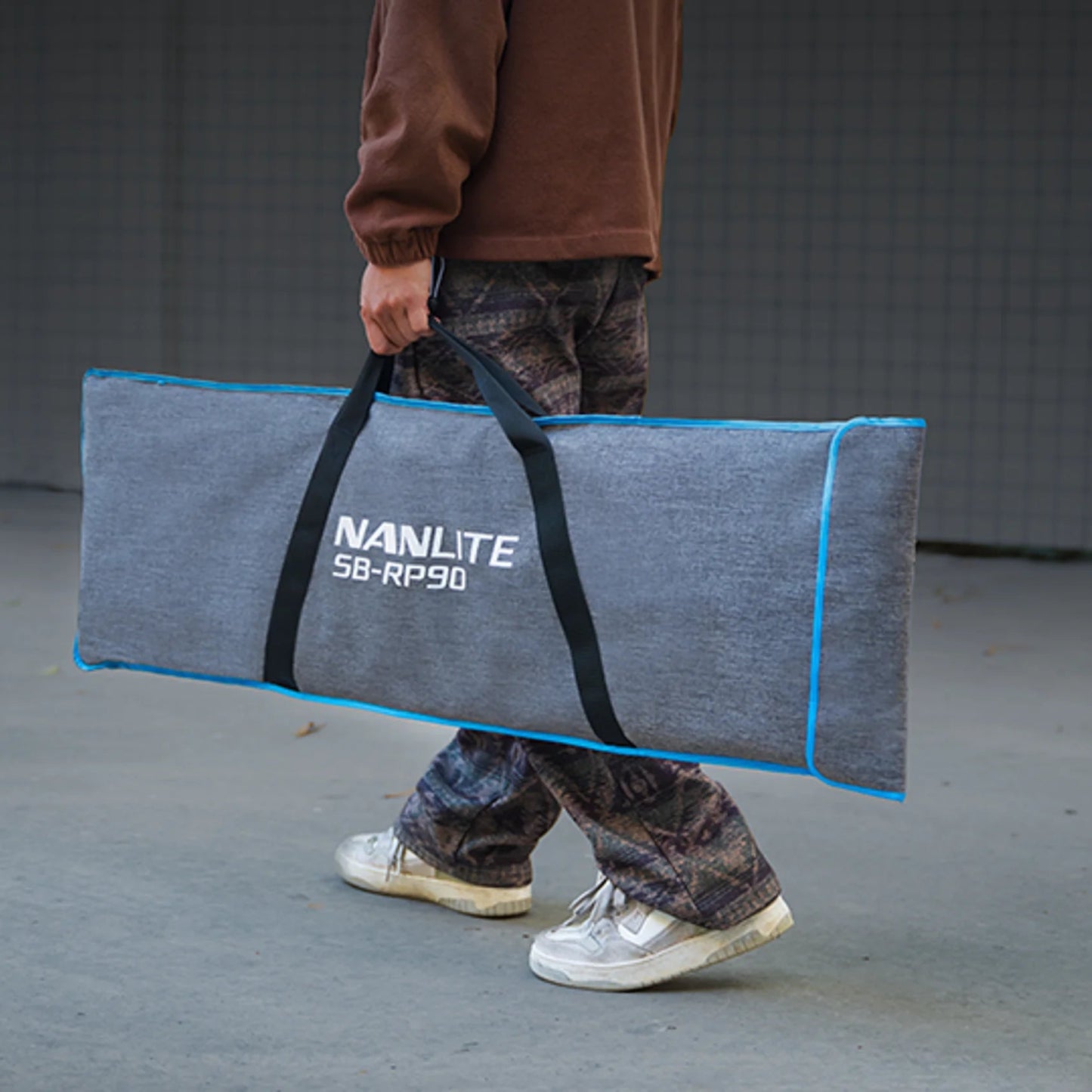 Nanlite Rapid 120 and Rapid 90 softbox combo carry bag designed for portable on-location lighting setups