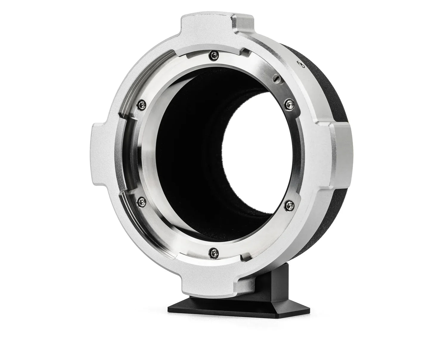 NiSi Athena PL Mount Adapter front angled view with stainless steel mount interface