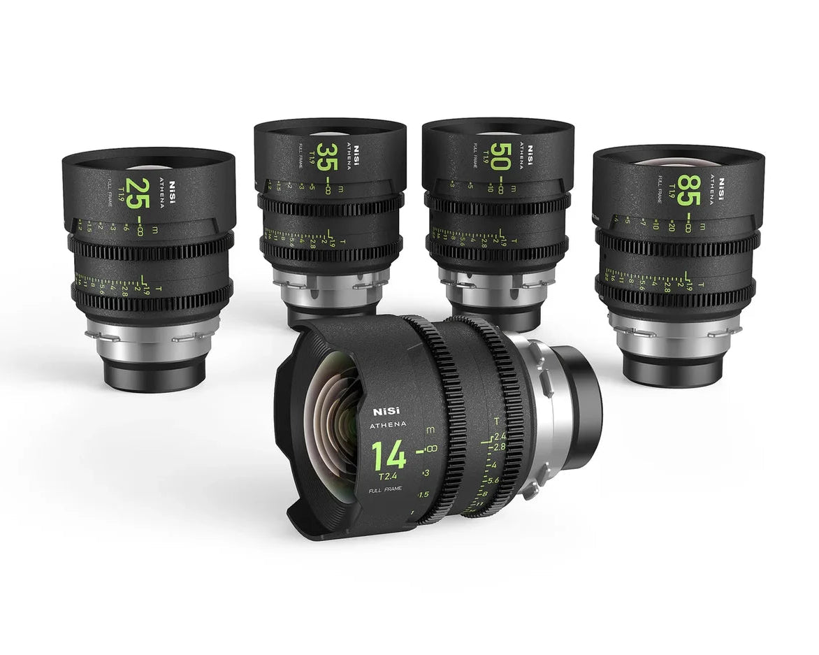 NiSi Athena Prime cinema lens kit with PL mount configuration