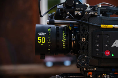 NiSi Aureus Prime 50mm T1.4 close-up on ARRI camera