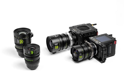 NiSi Aureus Prime 50mm T1.4 lens mounted on cinema camera