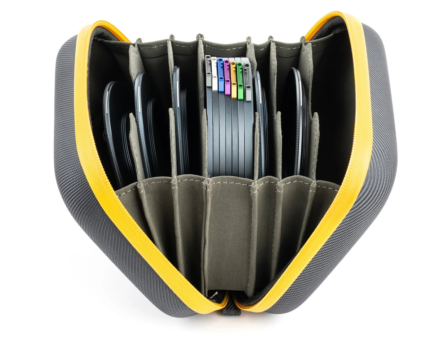 NiSi JetMag 82MAG filter caddy pouch top down storage view