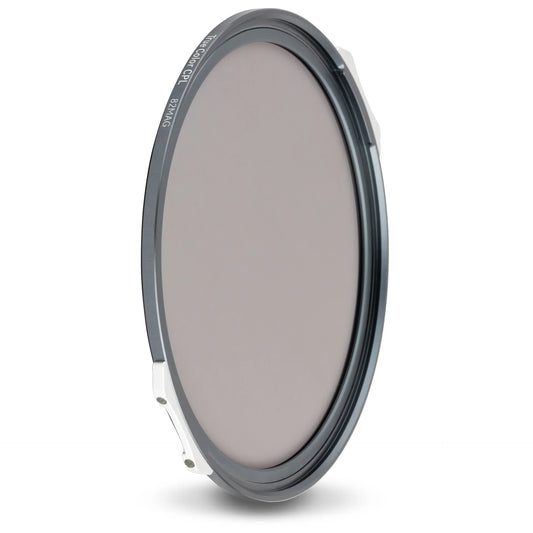 Angled product view of the NiSi JetMag Pro 82mm True Colour CPL magnetic circular polarising filter
